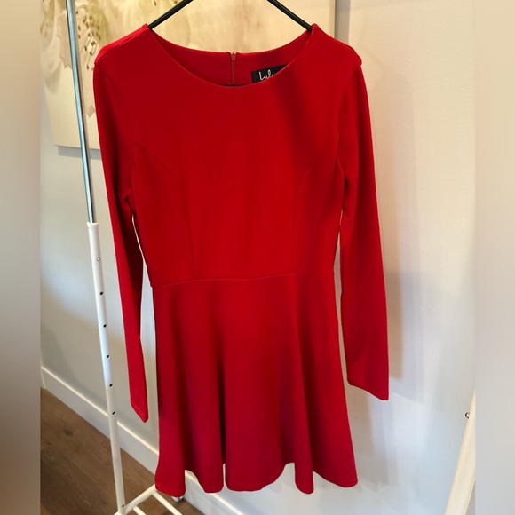 Lulus Red Skater Style Dress - Medium - Picture 1 of 5